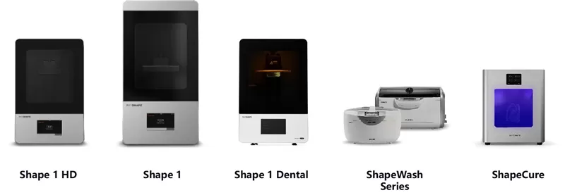 Photo of Shape 1 Series including: Shape 1, Shape 1 HD, Shape 1 Dental, ShapeWash Series and Shape cure Photo of Shape 1 Series including: Shape 1, Shape 1 HD, Shape 1 Dental, ShapeWash Series and Shape cure