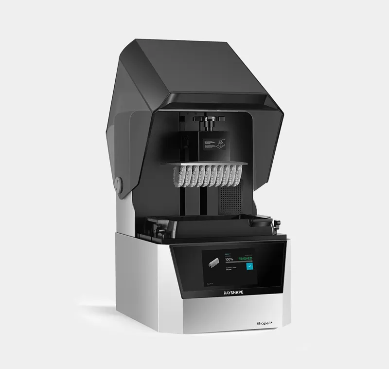 Shape 1+ volume 7.56 × 4.25 × 7.48 inch (192 × 108 × 190 mm) & pixel thickness 100μm Shape 1+ volume 7.56 × 4.25 × 7.48 inch (192 × 108 × 190 mm) & pixel thickness 100μm